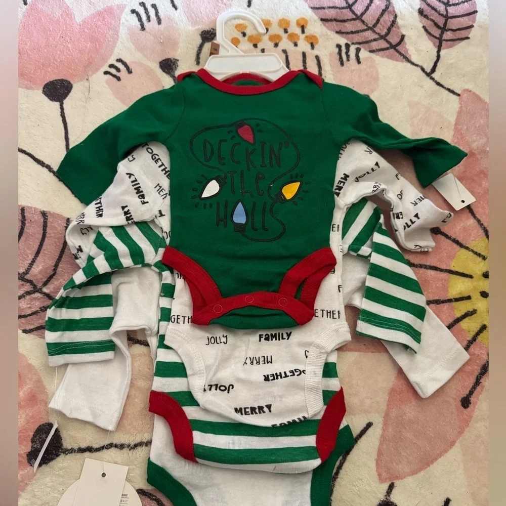 NWT 4PC Koala Baby Newborn Holiday Play Sleep Onesies